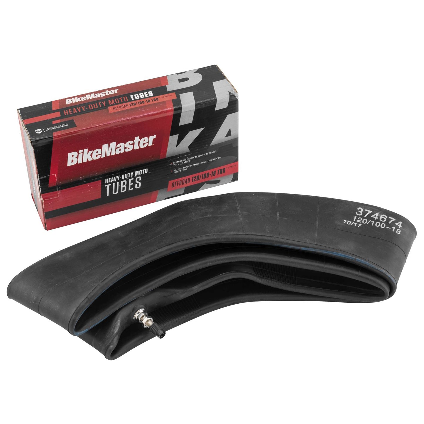 BikeMaster Heavy-Duty Moto Tubes Black 120/100-18 374674_72409