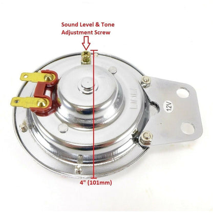 2FastMoto 12 volt - 100mm/4" Diameter 105DB Chrome Horn 86-18122_860131