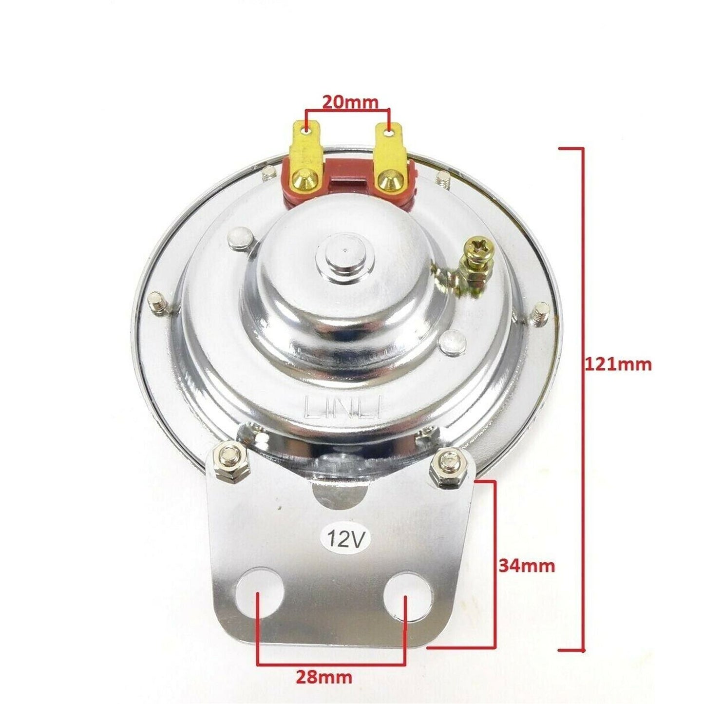 2FastMoto 12 volt - 100mm/4" Diameter 105DB Chrome Horn 86-18122_860132