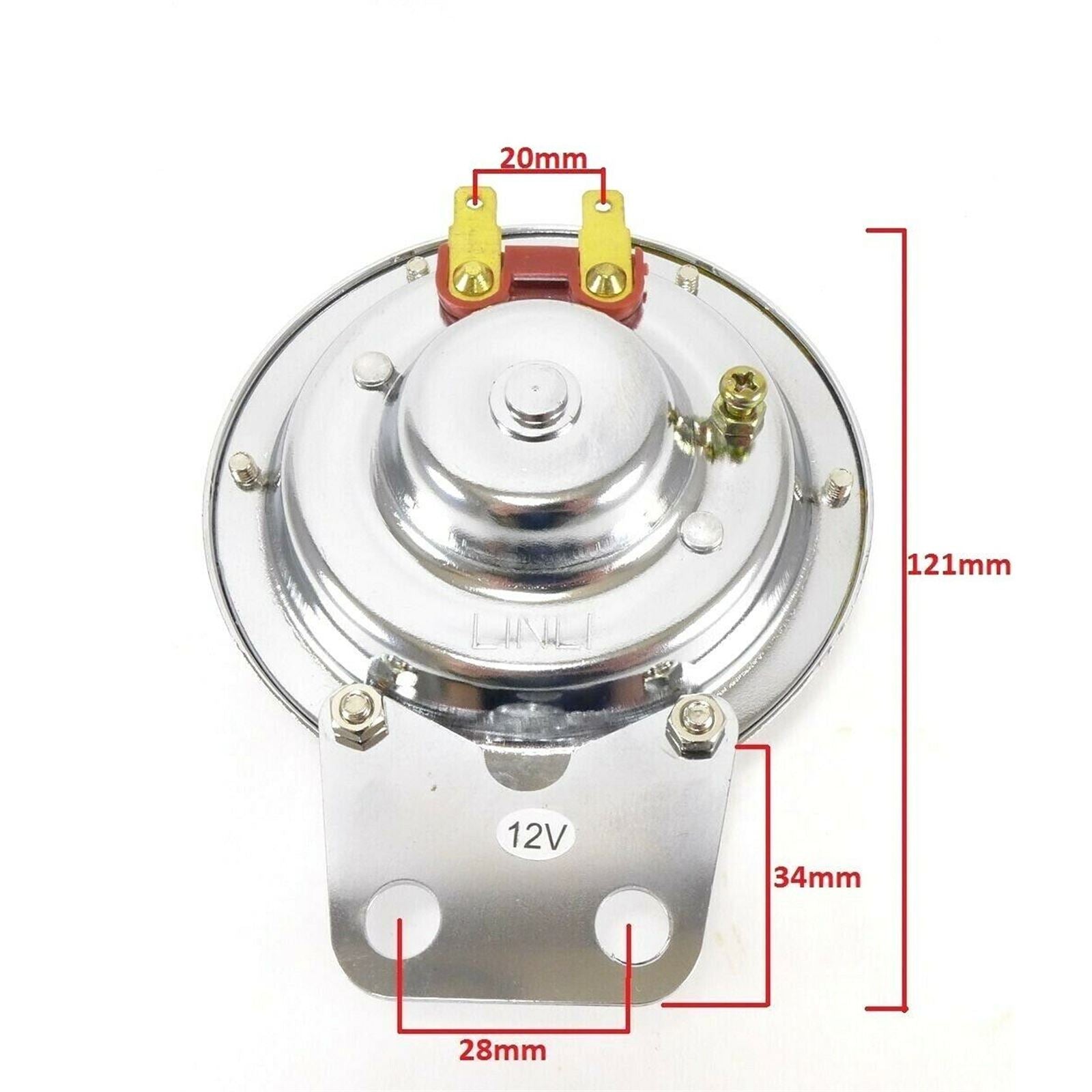 2FastMoto 12 volt - 100mm/4" Diameter 105DB Chrome Horn 86-18122_860132