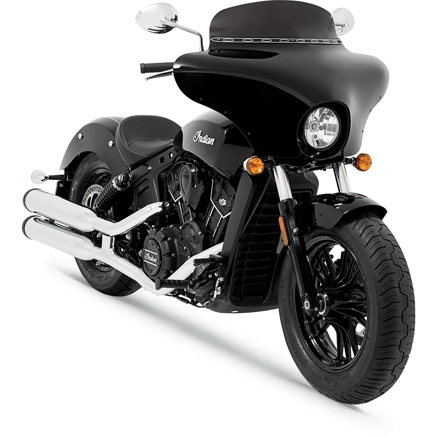 Memphis Shades Batwing Fairing for Dyna - Black MEM7081_426843