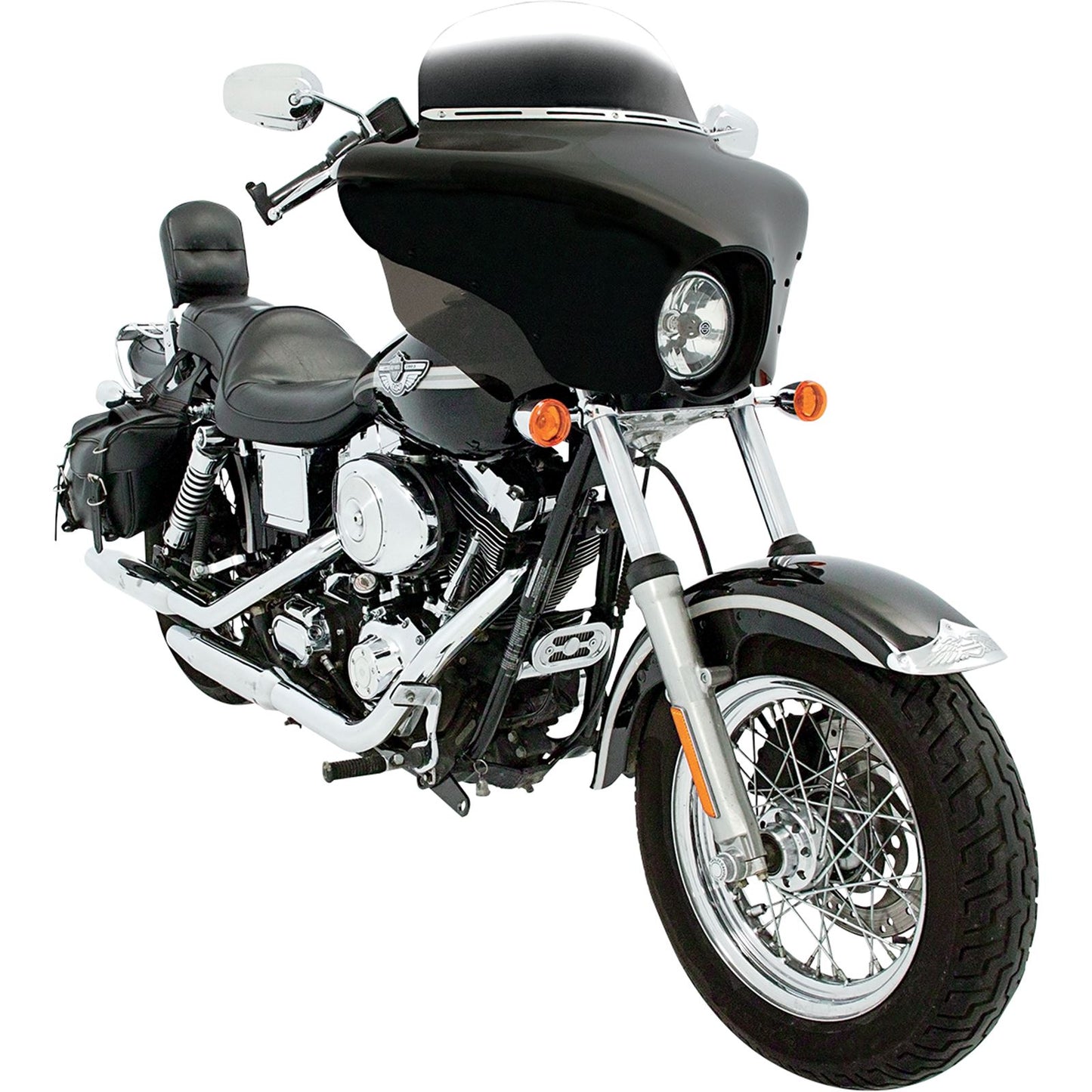 Memphis Shades Batwing Fairing for Dyna - Black MEM7081_426069