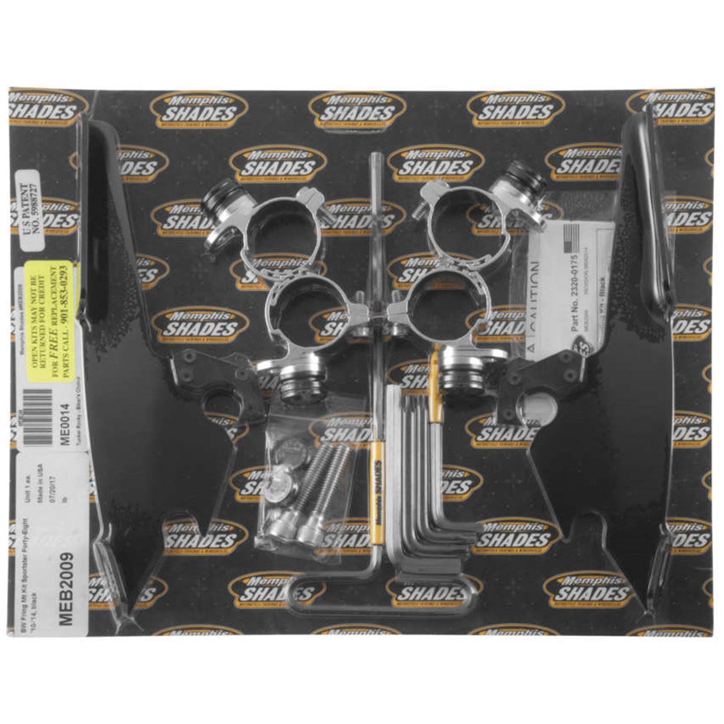 Memphis Shades Batwing - Mounting Kit - Black - XL48 MEB2009_73372