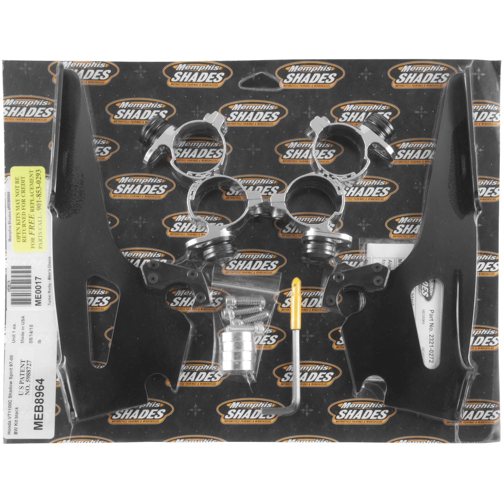 Memphis Shades Fats/Slim Trigger Lock Mounting Kit -Wide - Black MEB8964_73375