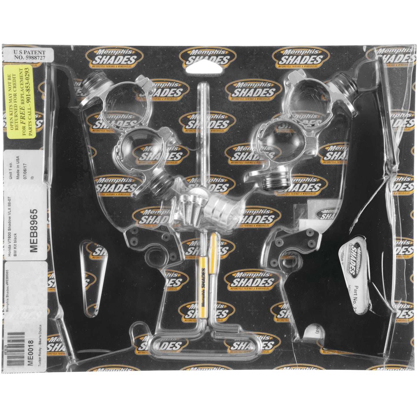 Memphis Shades Batwing Trigger Lock Mounting Kit - Narrow - Black MEB8965_73376