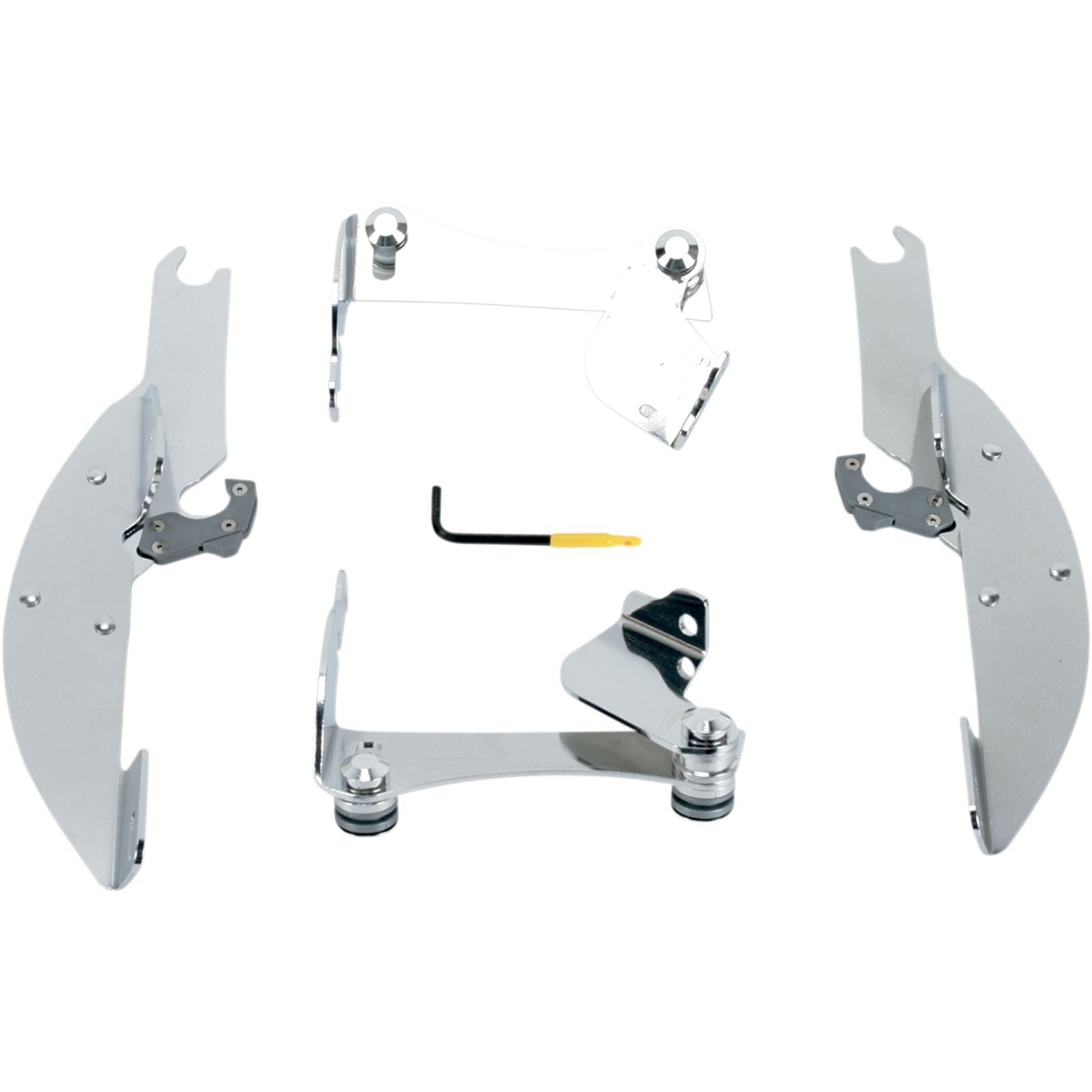 Memphis Shades Batwing Trigger Lock Mounting Kit - VTX13 - Polished MEK1901_427477