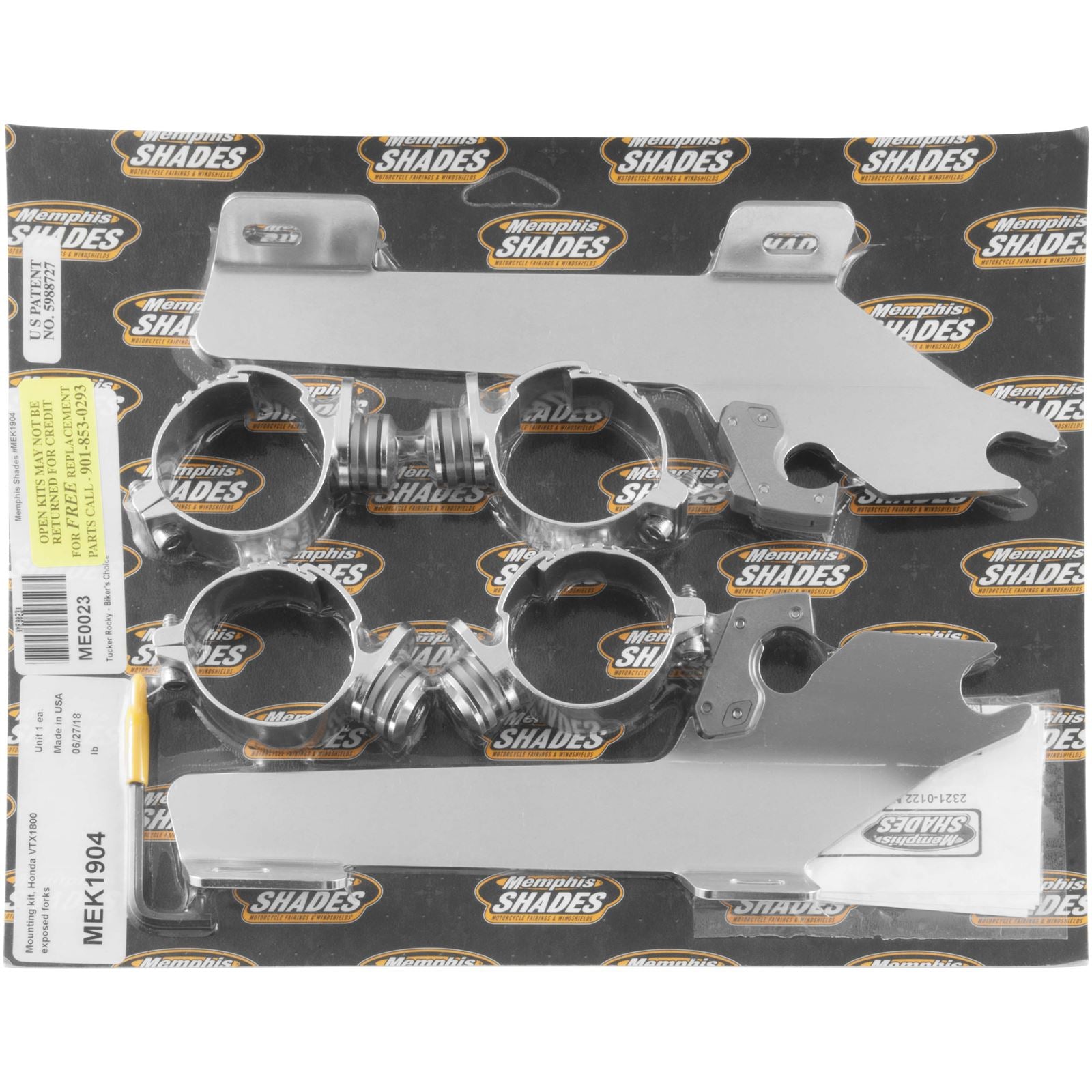 Memphis Shades Batwing Trigger Lock Mounting Kit - VTX18 - Polished MEK1904_73381