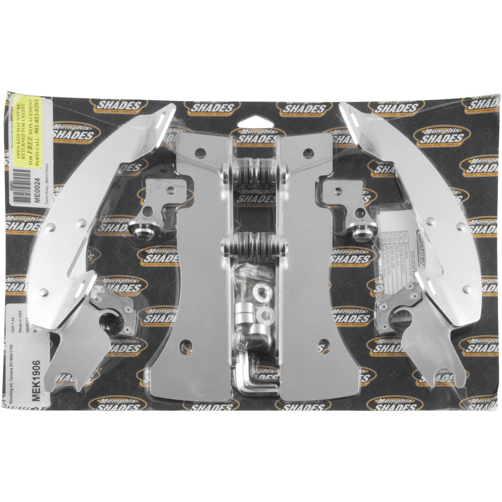 Memphis Shades Batwing Trigger Lock Mounting Kit - XV16/17 - Polished MEK1906_73382