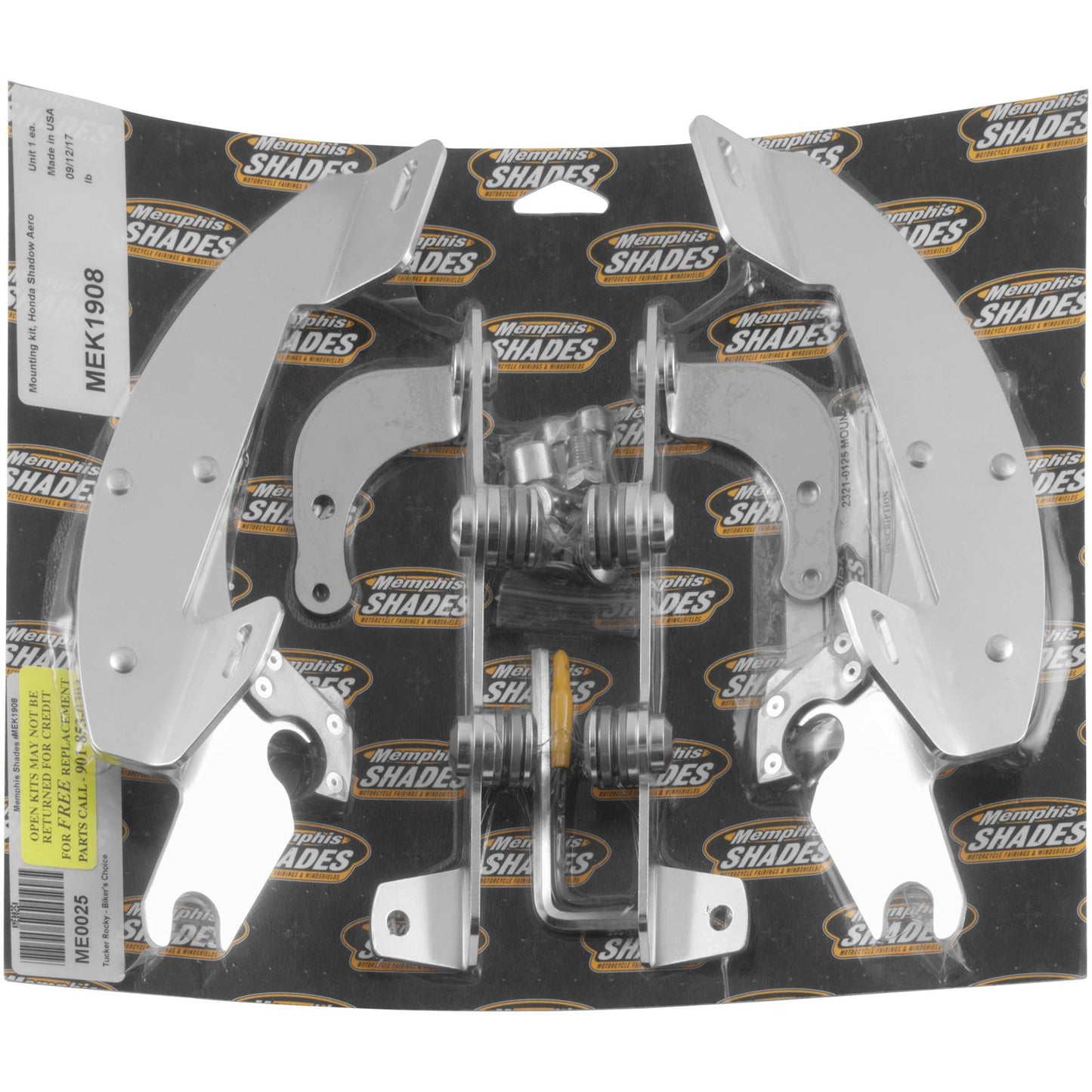 Memphis Shades Batwing Trigger Lock Mounting Kit - Aero - Polished MEK1908_73383