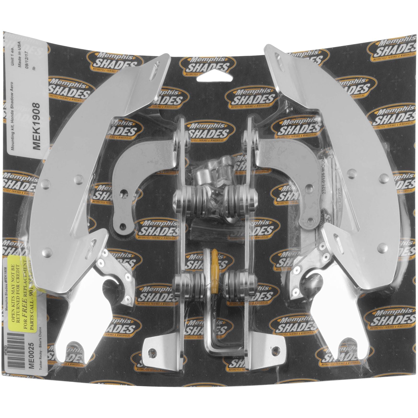 Memphis Shades Batwing Trigger Lock Mounting Kit - Aero - Polished MEK1908_73383