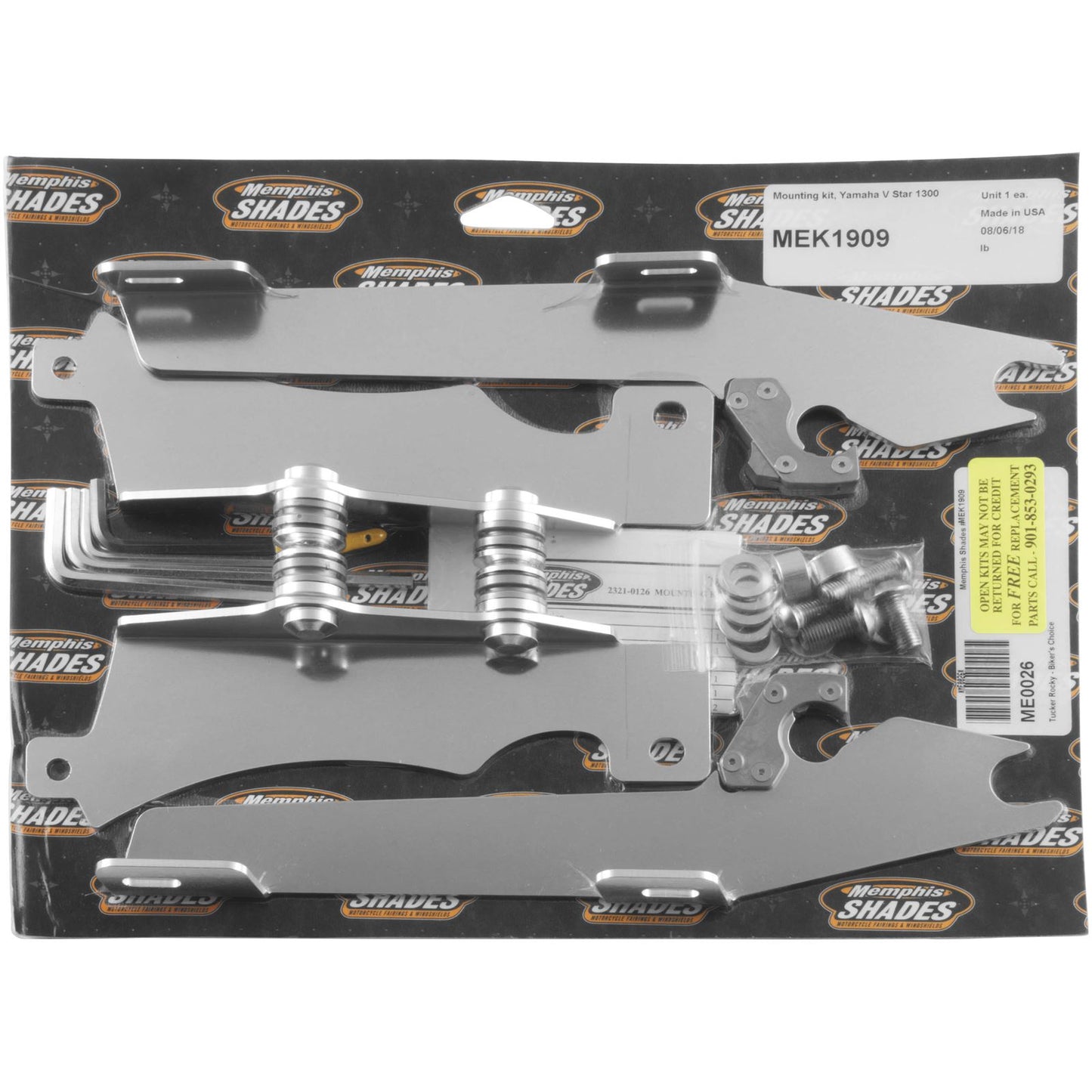 Memphis Shades Batwing Trigger Lock Mounting Kit - Vstar - Polished MEK1909_73384