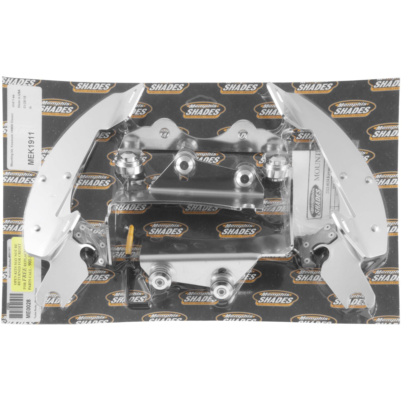 Memphis Shades Batwing Trigger Lock Mounting Kit - VN900C - Polished [MPN: MEK1911]_73386