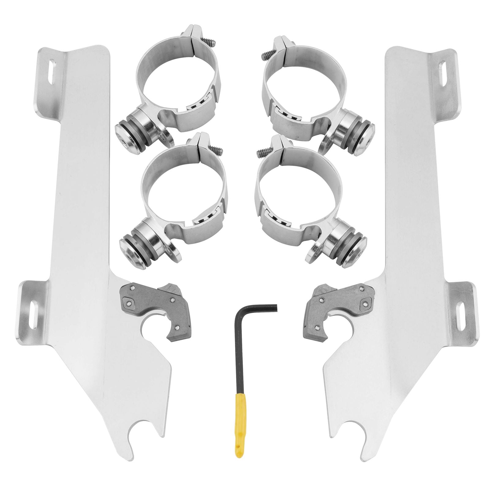 Memphis Shades Batwing Trigger Lock Mounting Kit - Kingpin - Polished MEK1927_73397