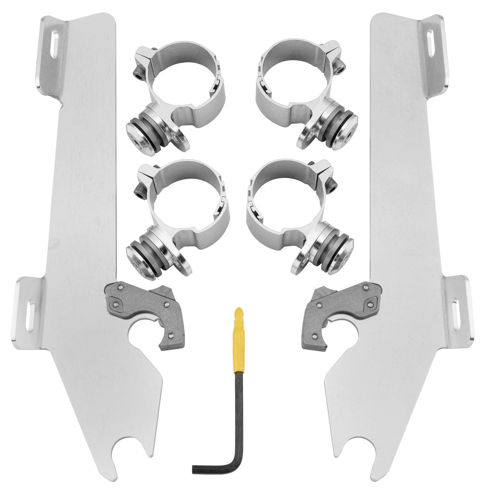 Memphis Shades Batwing Trigger Lock Mounting Kit - Vegas - Polished MEK1929_73400
