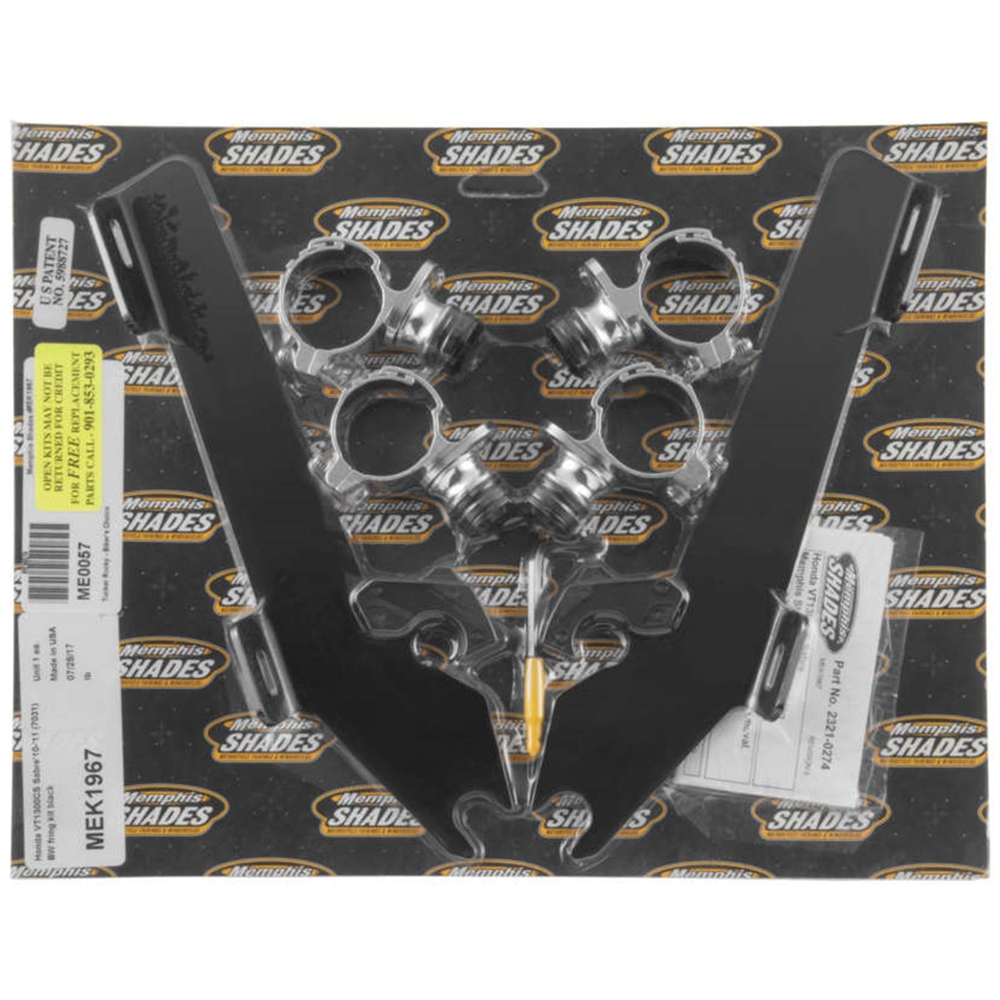 Memphis Shades Batwing Trigger Lock Mounting Kit - VT1300CS - Black MEK1967_73416