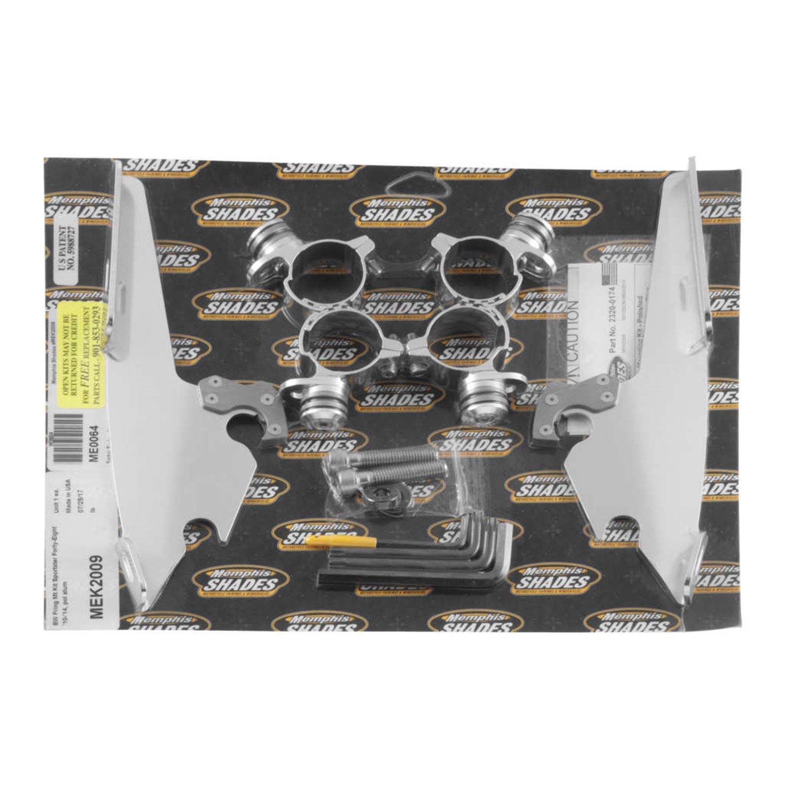 Memphis Shades Batwing - Mounting Kit - Polished - XL48 MEK2009_73423