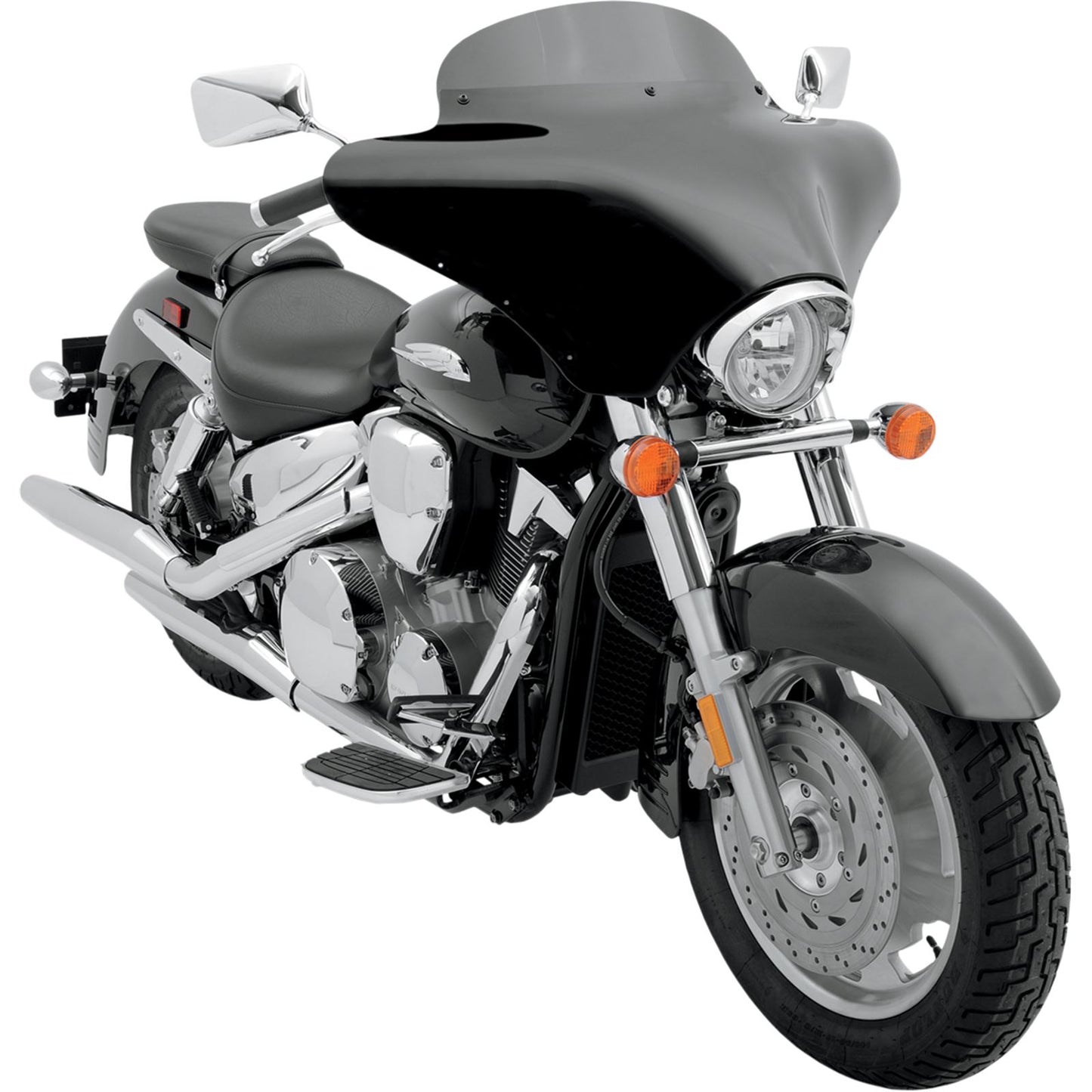 Memphis Shades Fairing Shield - Black - 5" MEP8501_425486
