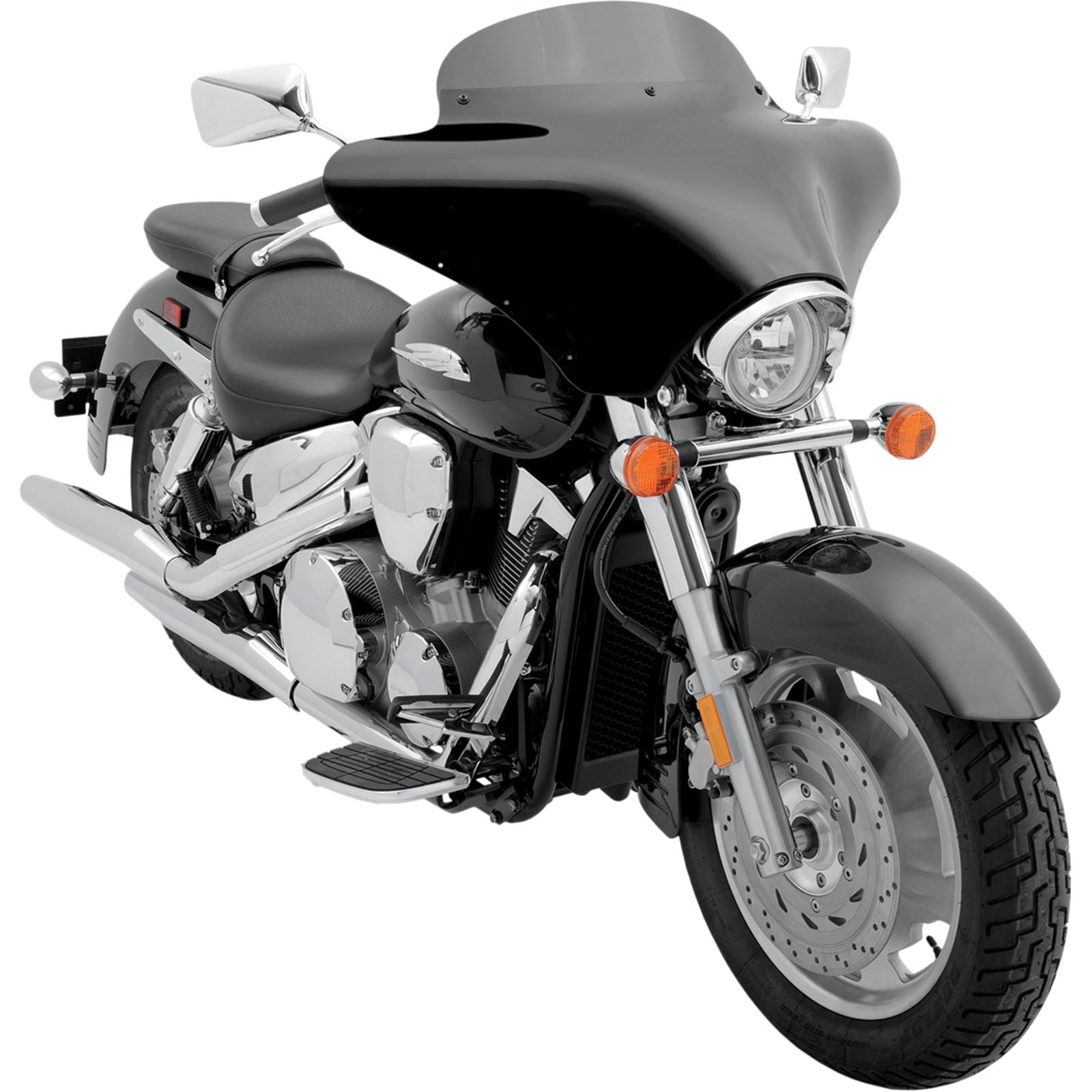 Memphis Shades Fairing Shield - Black - 5" MEP8501_425486