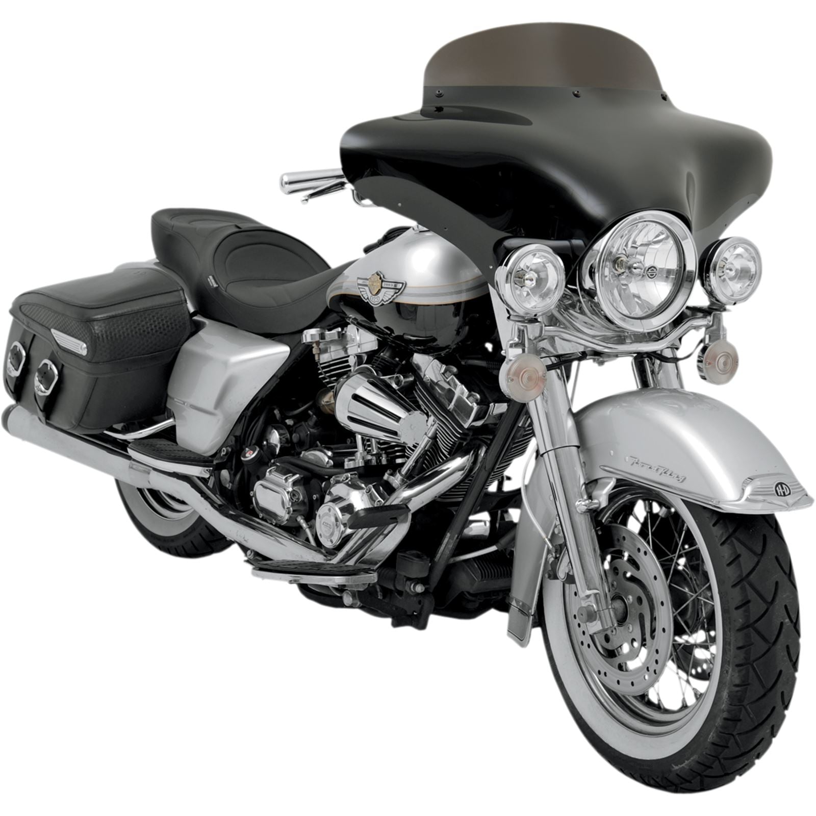 Memphis Shades Fairing Shield - Black - 5" MEP8501_426262