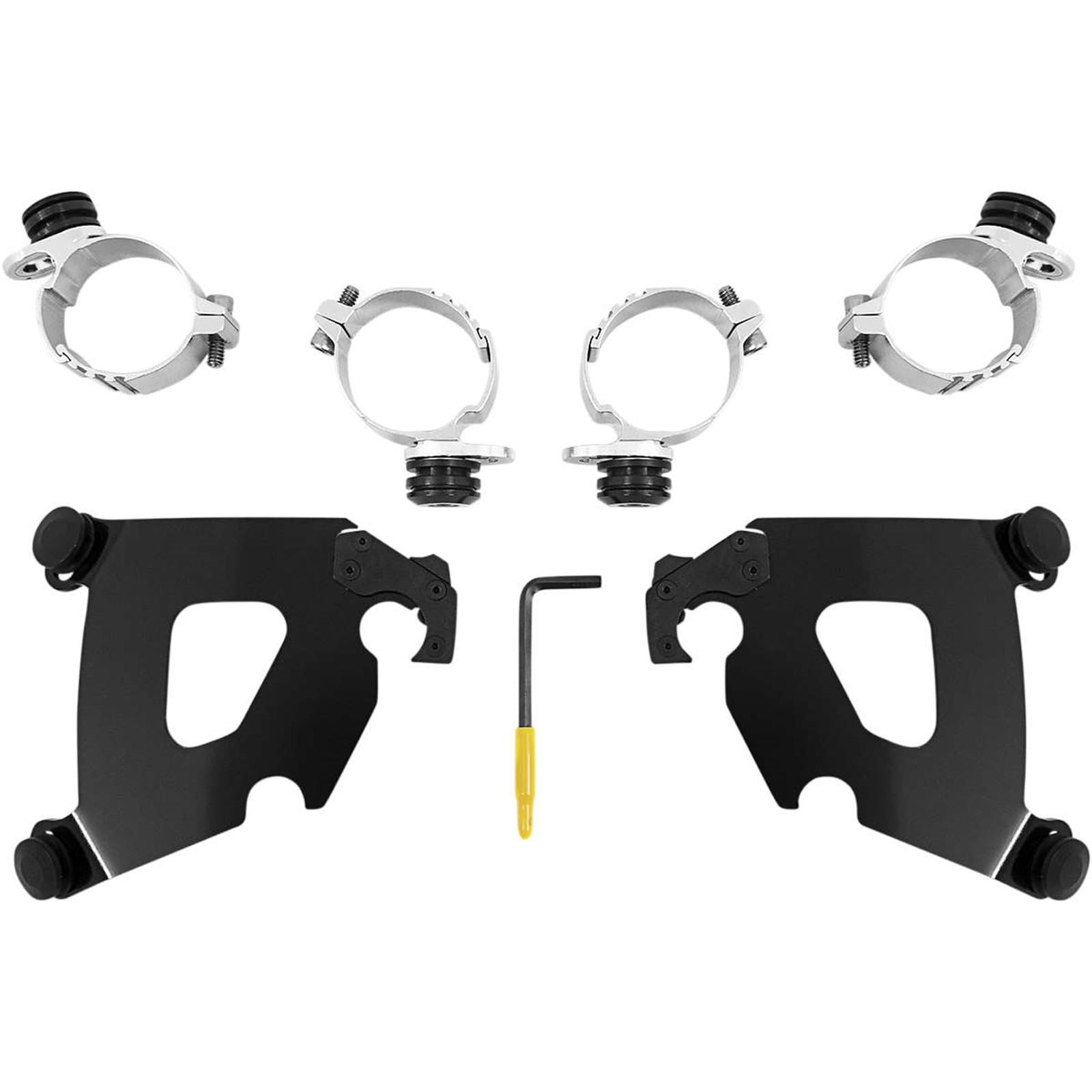 Memphis Shades Cafe Mounting Kit - Black For Harley FXD MEB1994_73568