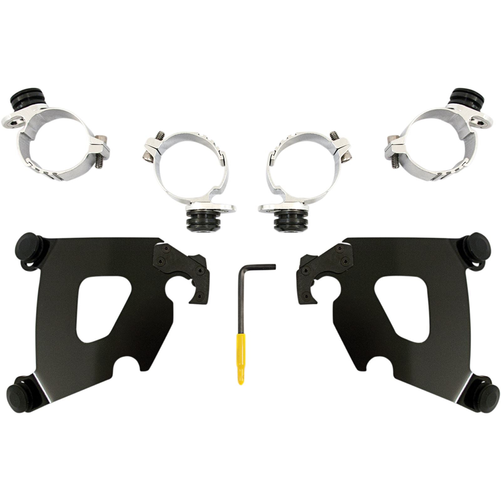 Memphis Shades Cafe Mounting Kit - Black For Harley FXD MEB1994_426707