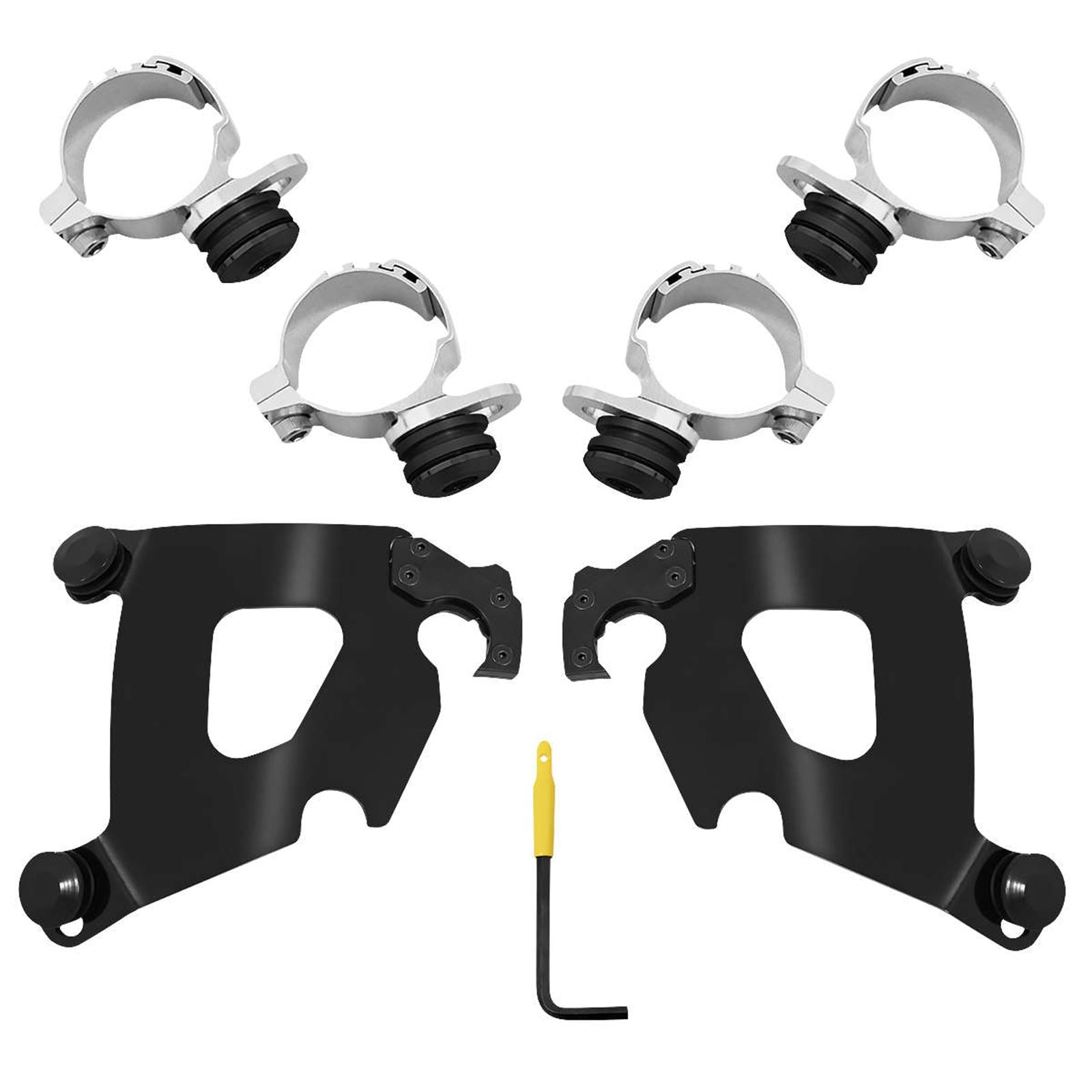 Memphis Shades Cafe Mounting Kit - Polished - Black MEB2025_73576