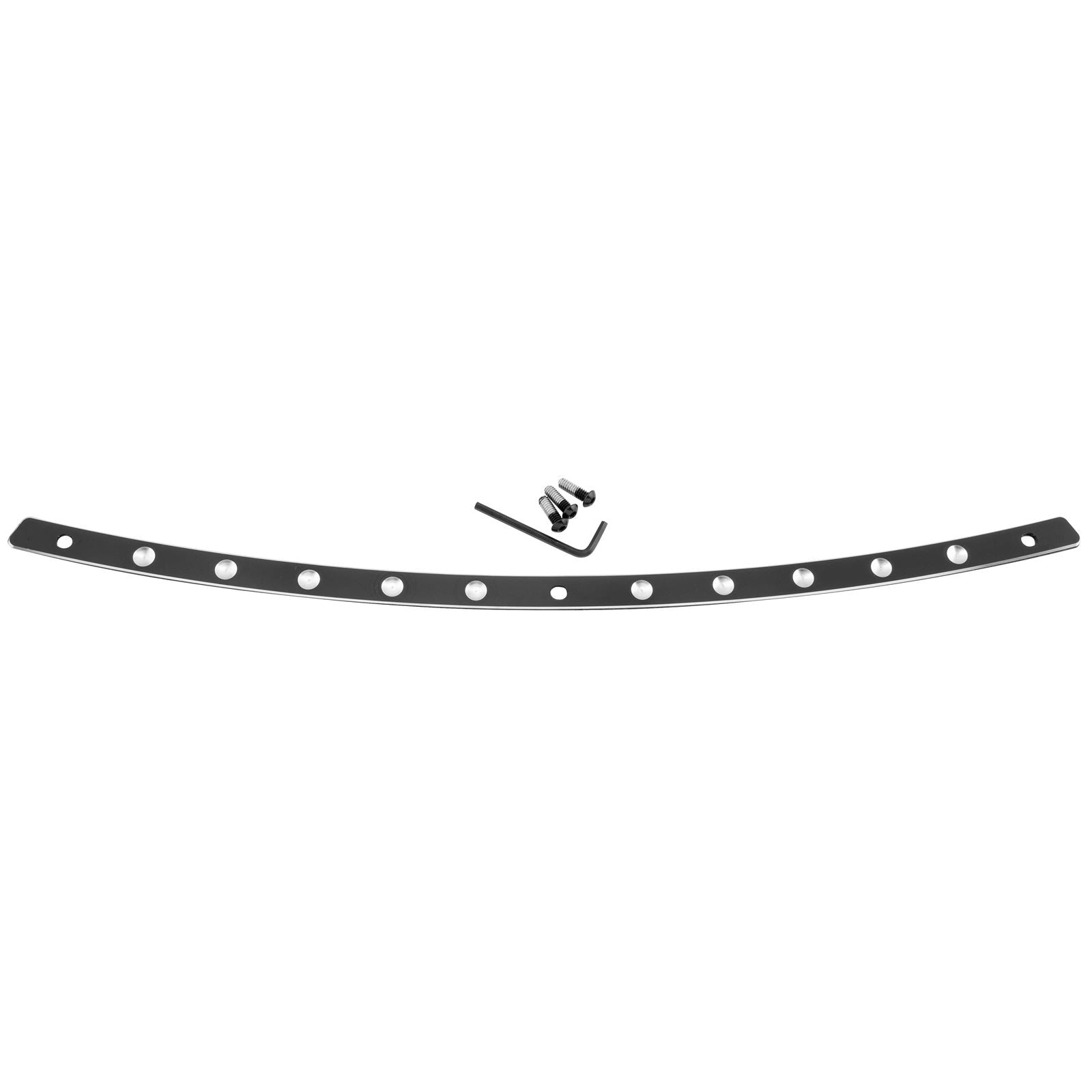 Memphis Shades Windshield Trim - Black - Dish - FLH '96-'13 MEB0943_73632