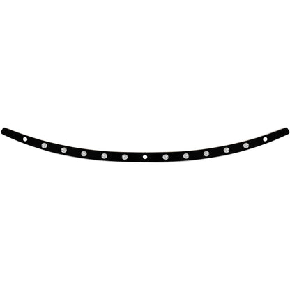 Memphis Shades Windshield Trim - Black - Dish - FLH '96-'13 MEB0943_427018