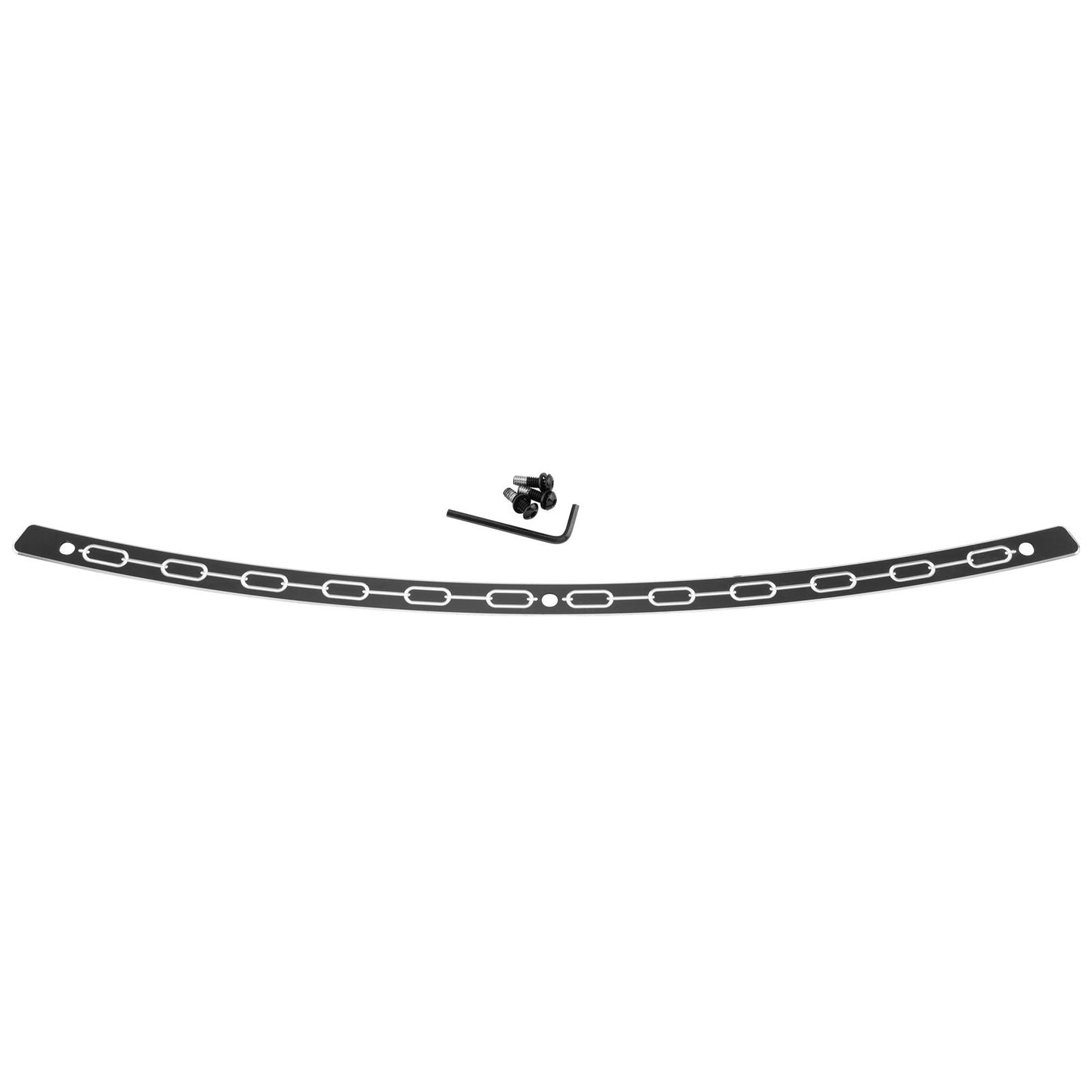 Memphis Shades Windshield Trim - Black - Chain - FLH '96-'13 MEB0944_73633