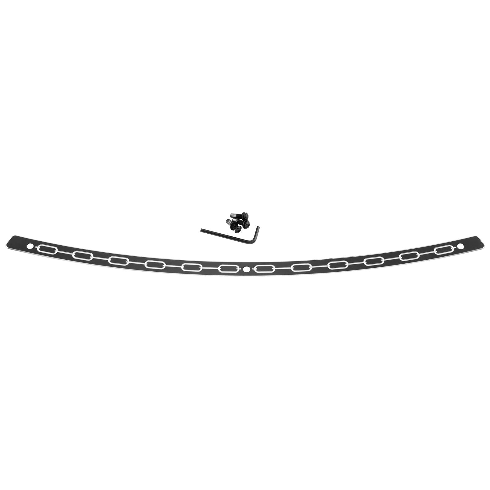 Memphis Shades Windshield Trim - Black - Chain - FLH '96-'13 MEB0944_73633