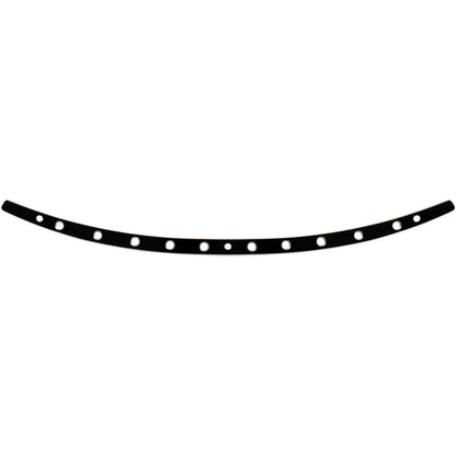 Memphis Shades Windshield Trim - Black - Holes - FLH '96-'13 MEB0947_427026