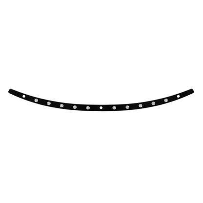 Memphis Shades Windshield Trim - Black - Dish - FLH '14+ MEB0972_73637
