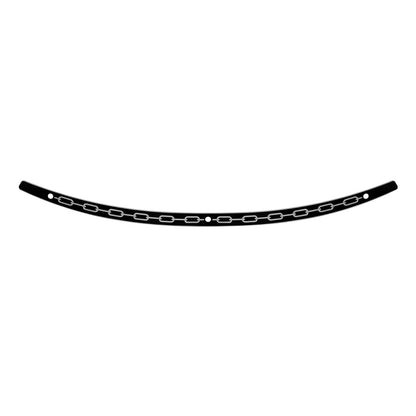 Memphis Shades Windshield Trim - Black - Chain - FLH '14+ MEB0973_73638