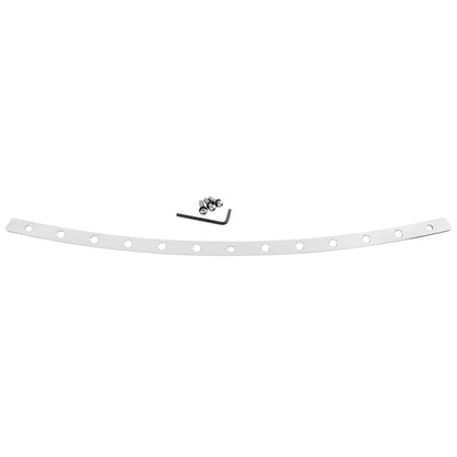 Memphis Shades Windshield Trim - Polished - Holes - FLH '96-'13 MEM0947_73651
