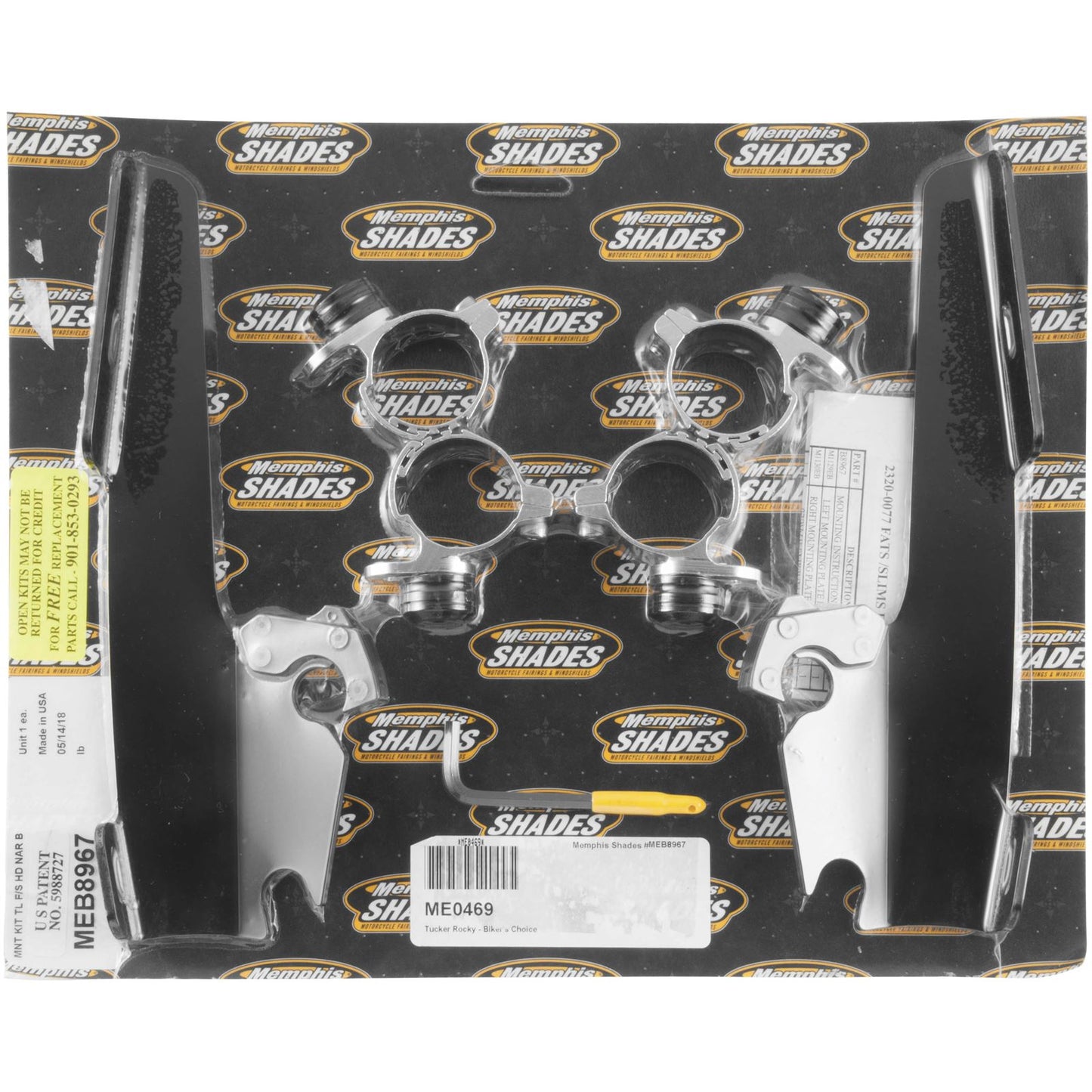 Memphis Shades Fats/Slim Trigger Lock Mounting Kit - Narrow - Black MEB8967_73832