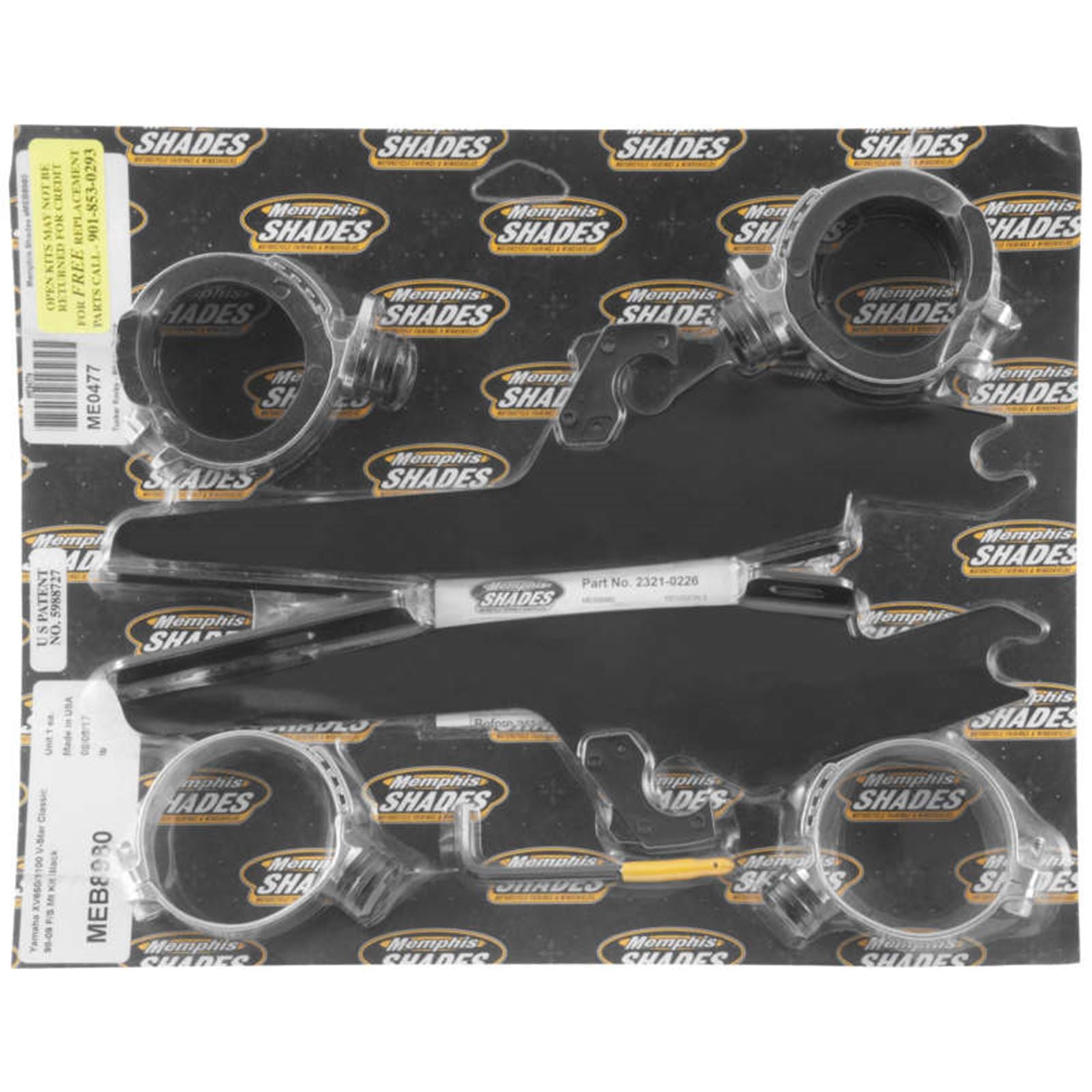 Memphis Shades Fats/Slim Trigger Lock Mounting Kit - XV 6/11 Classic - Black MEB8980_73836