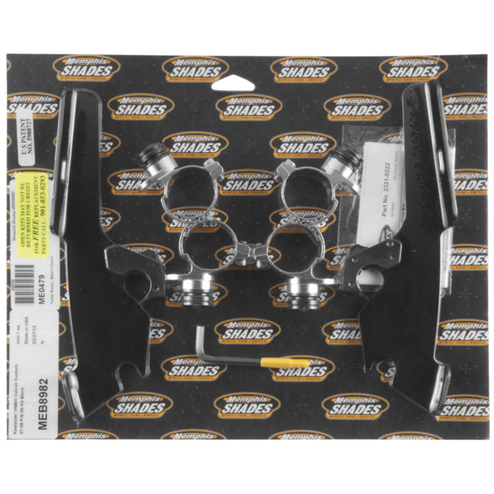 Memphis Shades Fats/Slim Trigger Lock Mounting Kit - VN900 Custom - Black MEB8982_73838
