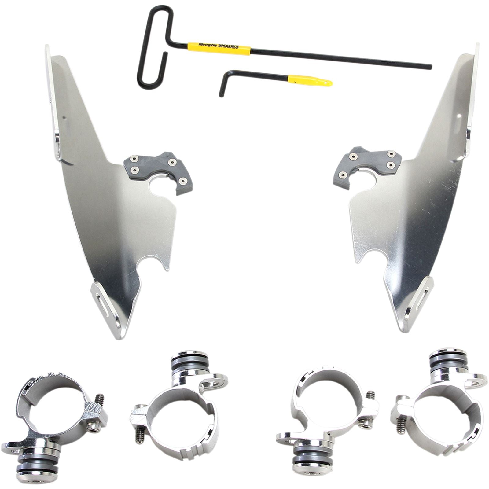 Memphis Shades Fats/Slim Mounting Kit - Polished - XL883 MEK2001_426748