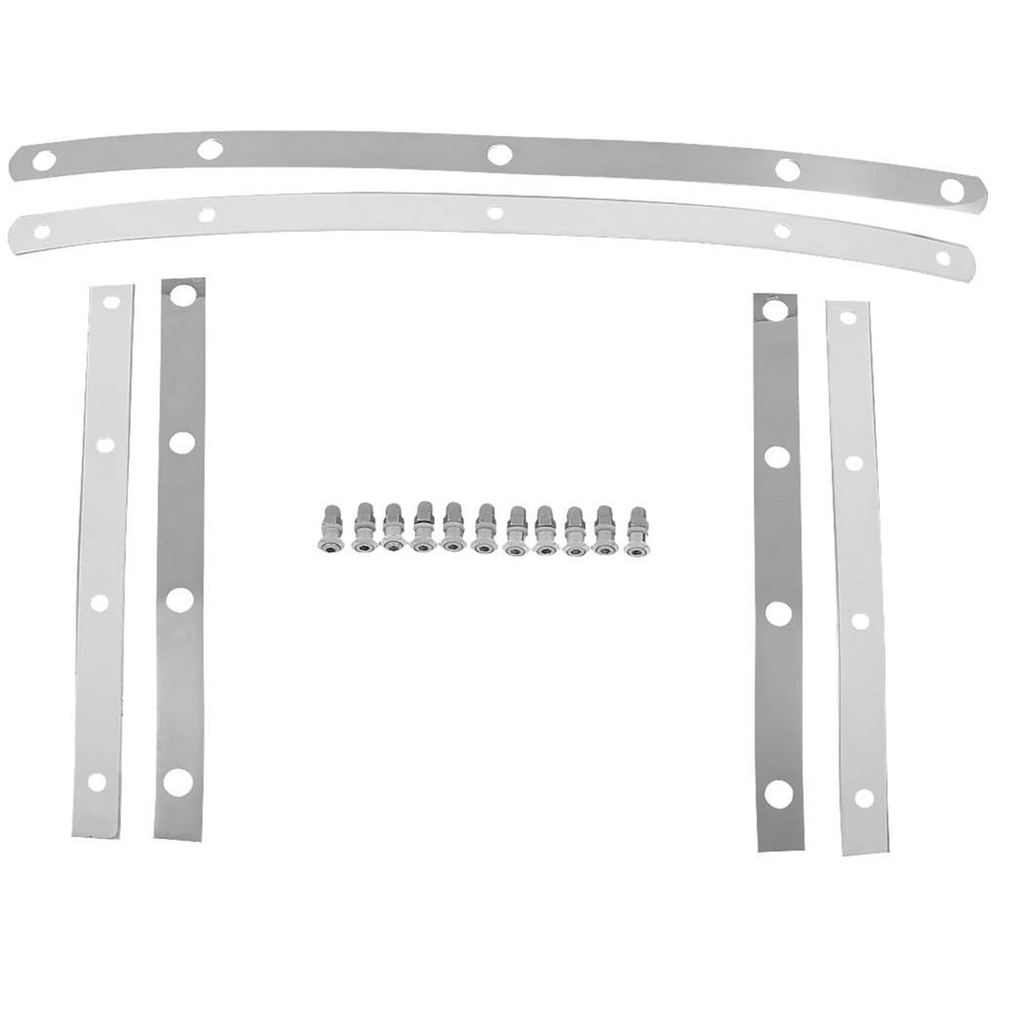 Memphis Shades Fats Windshield Hardware Straps - Stainless Steel MEM0913_73901