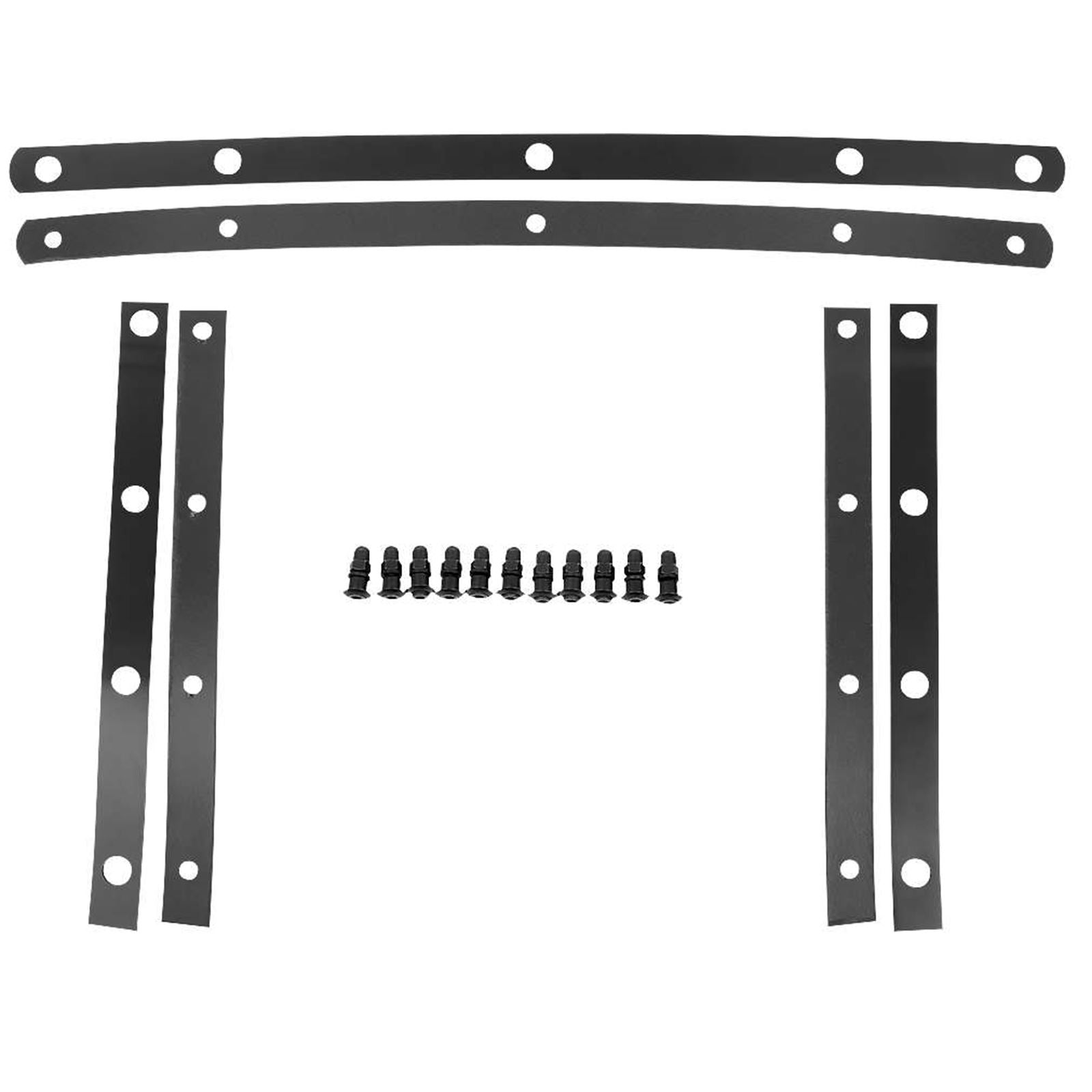 Memphis Shades Fats Windshield Hardware Straps - Black MEM0915_73902