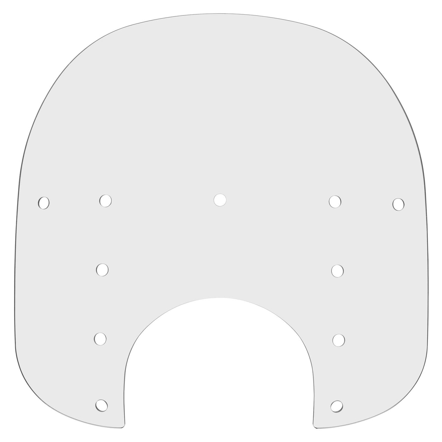 Memphis Shades Fats Windshield - 15" - 9" Headlight Cutout - Clear - Plastic MEP3520_73939
