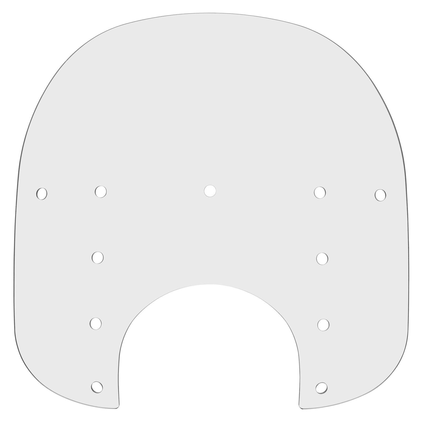 Memphis Shades Fats Windshield - 15" - 9" Headlight Cutout - Clear - Plastic MEP3520_73939