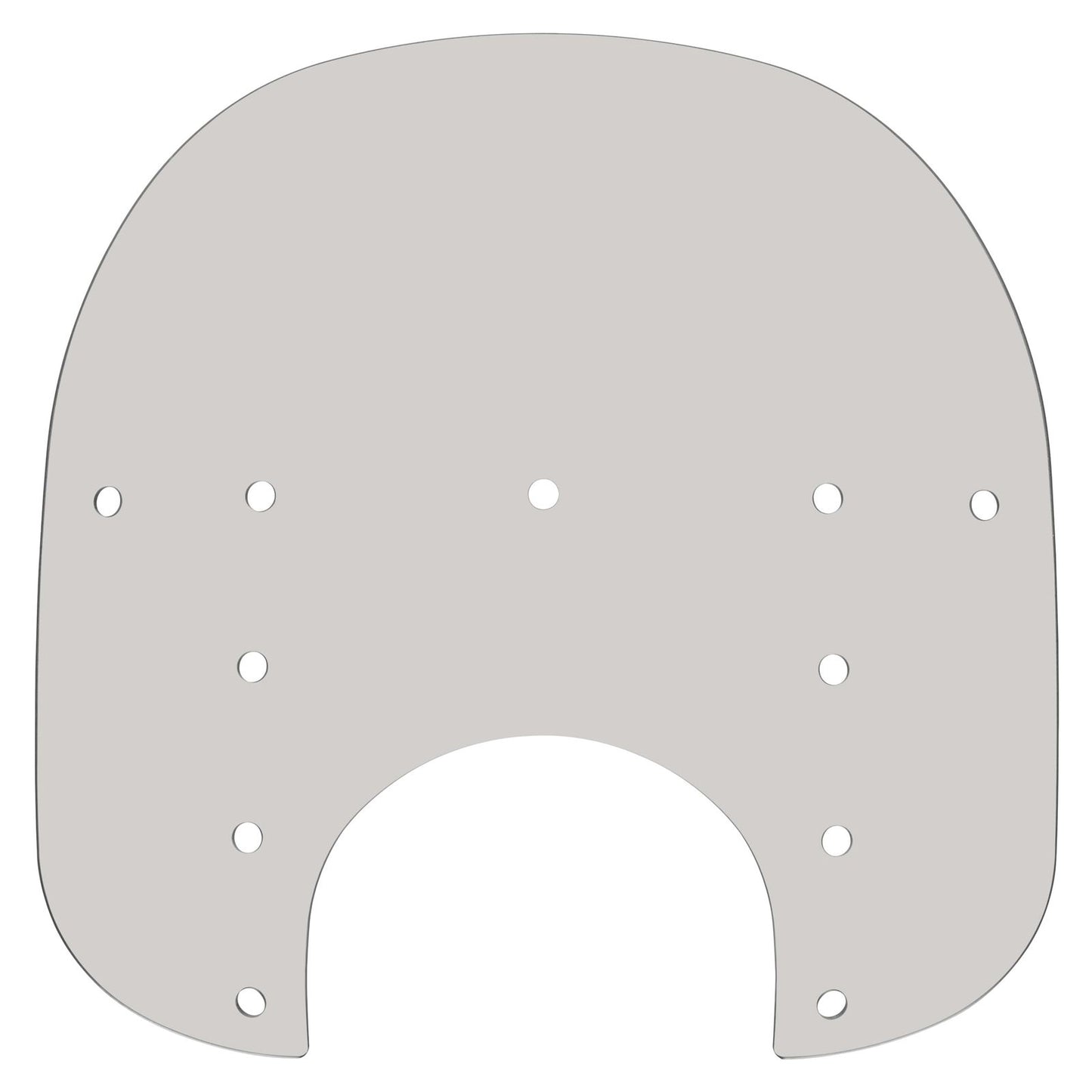 Memphis Shades Fats Windshield - 15" - 9" Headlight Cutout - Solar - Plastic MEP3529_73941