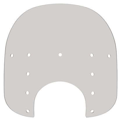 Memphis Shades Fats Windshield - 15" - 9" Headlight Cutout - Solar - Plastic MEP3529_73941