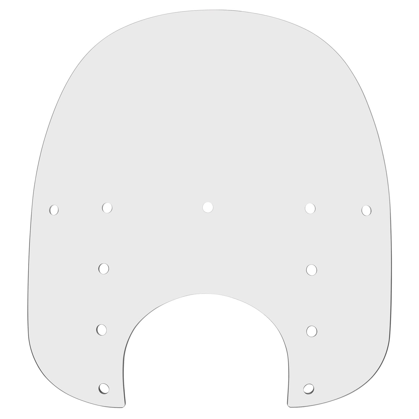Memphis Shades Fats Windshield - 17" - 9" Headlight Cutout - Clear - Plastic MEP3620_73942
