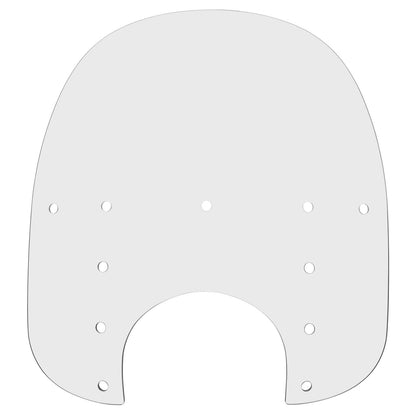 Memphis Shades Fats Windshield - 17" - 9" Headlight Cutout - Clear - Plastic MEP3620_73942
