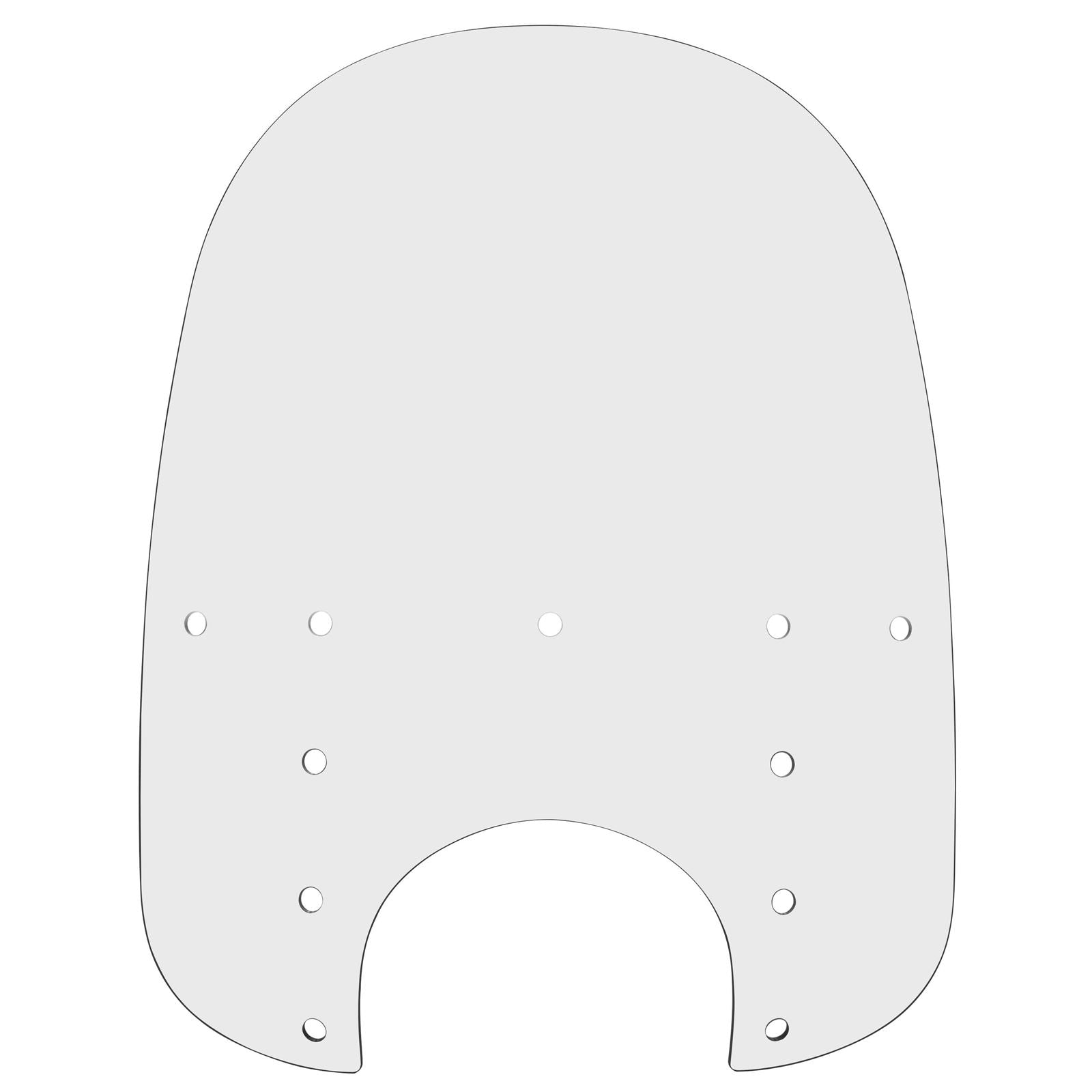 Memphis Shades Fats Windshield - 21" - 9" Headlight Cutout - Clear - Plastic MEP3810_73958