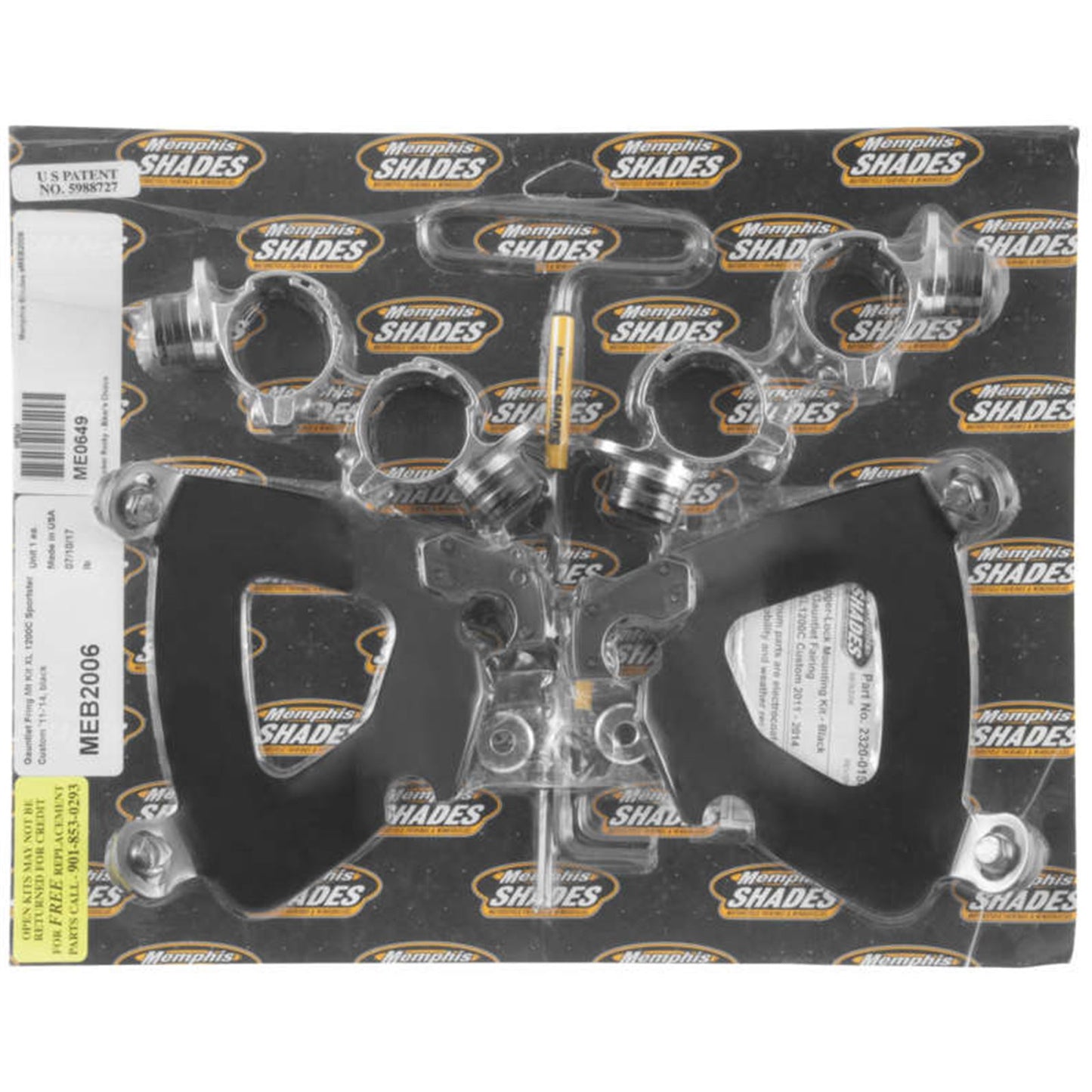 Memphis Shades Gauntlet Mounting Kit - Black - XL1200 MEB2006_73982