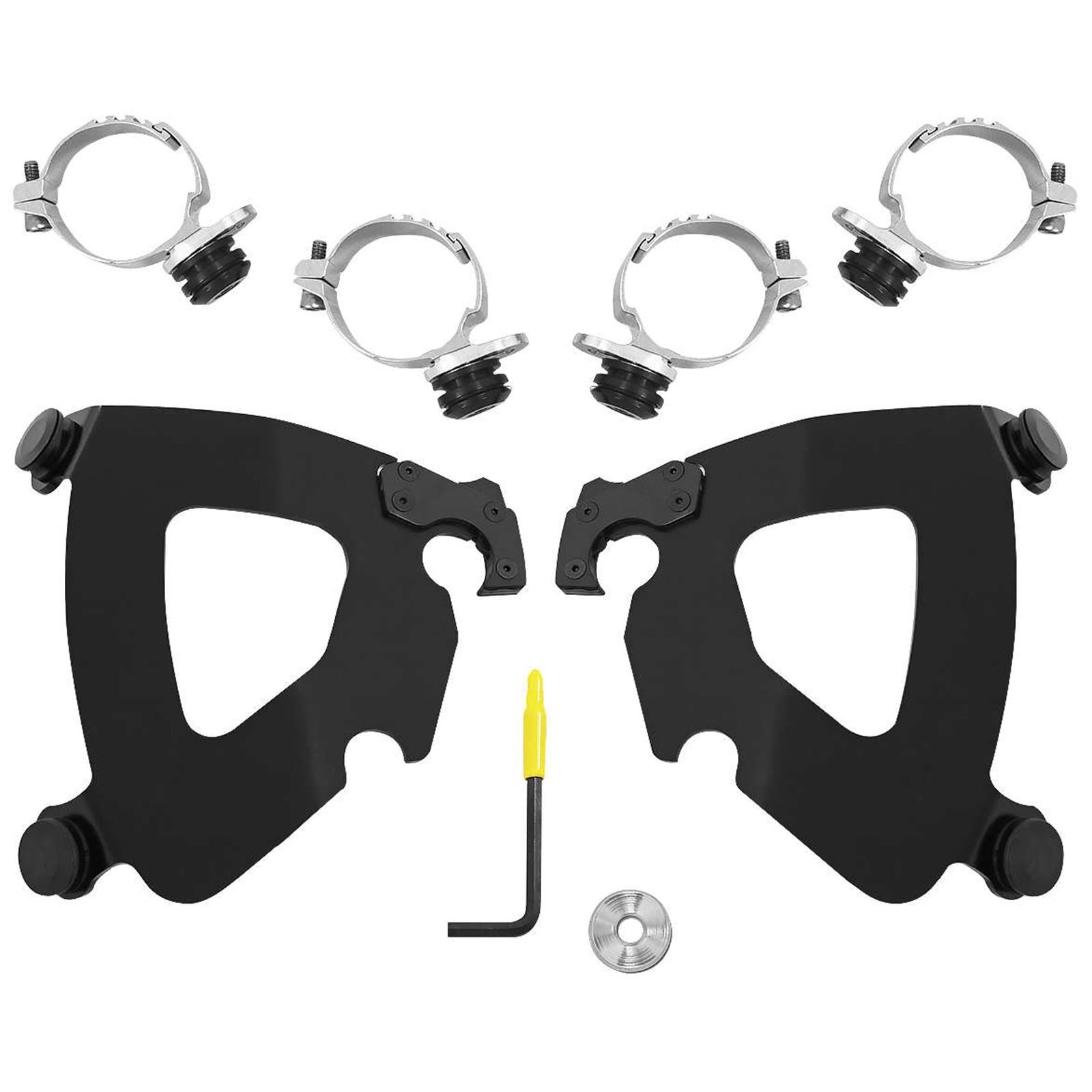 Memphis Shades Gauntlet Mounting Kit - Black - FXDL '14-'17 MEB2014_73983