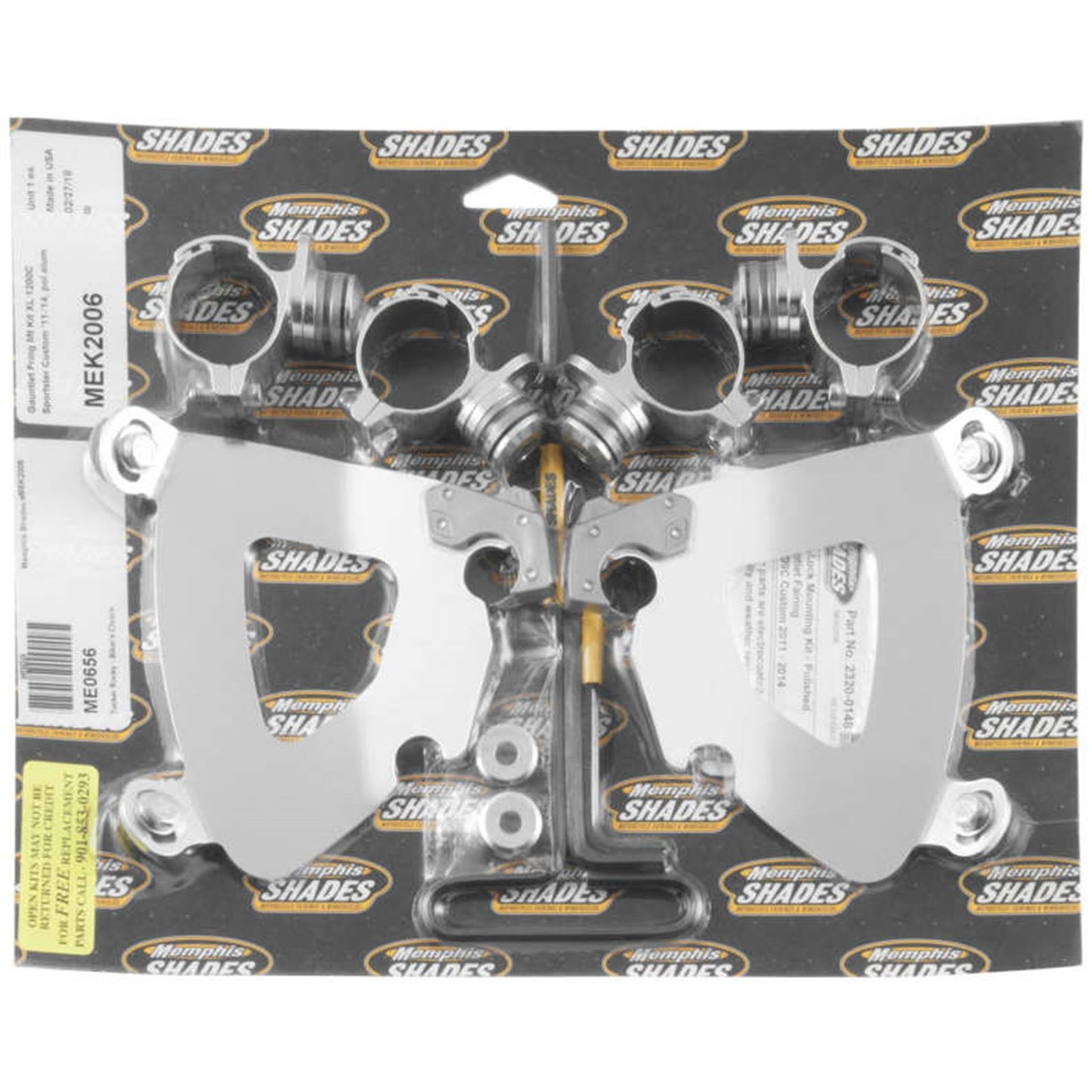 Memphis Shades Gauntlet Mounting Kit - Polished - XL1200 MEK2006_73989